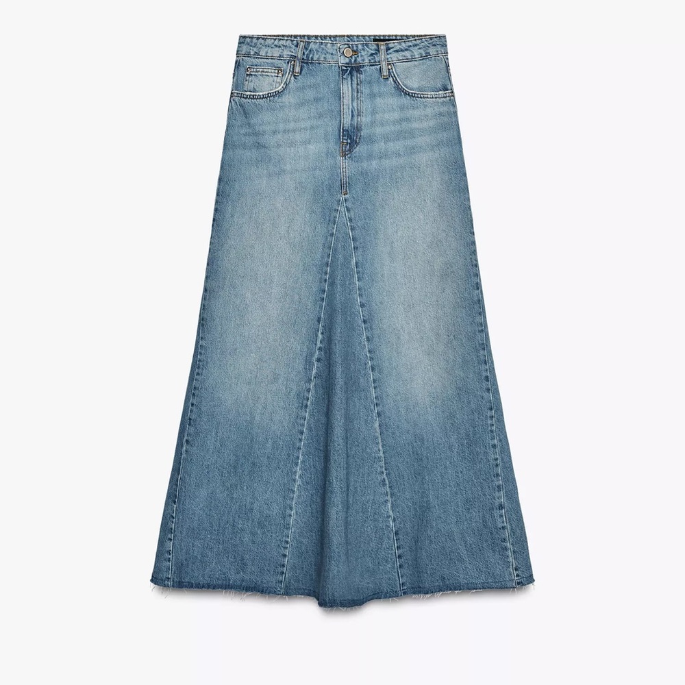 Zara ZW Collection Denim Maxi Skirt Medium
